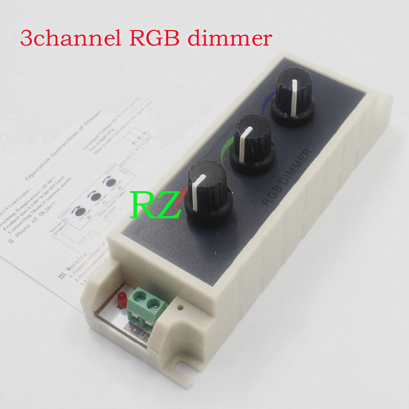 5pcs DC12-24V rgb 컨트롤러 led 스트립에 대 한 3 채널 RGB led 조 광 기 컨트롤러 3528 5050 최고의 품질
